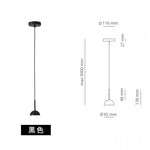 lampe led moderne minimaliste noir blanc support mural interrupteur câble chambre salon