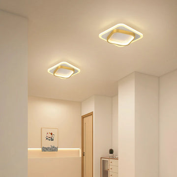 plafonnier led moderne rond carré blanc doré noir luminaire intérieur salon chambre couloir salon