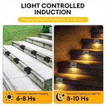 lumière solaire led extérieure ip65 étanche jardin mur escaliers noire moderne
