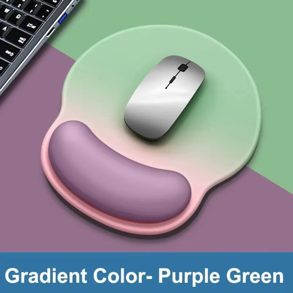 tapis souris ergonomique gradient vert menthe rose pâle gris anthracite doux confortable antidérapant repose