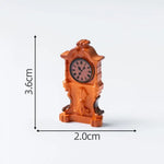 horloges miniatures vintage accessoires résine orange noir marron jaune classiques détaillées aiguilles cadres motifs