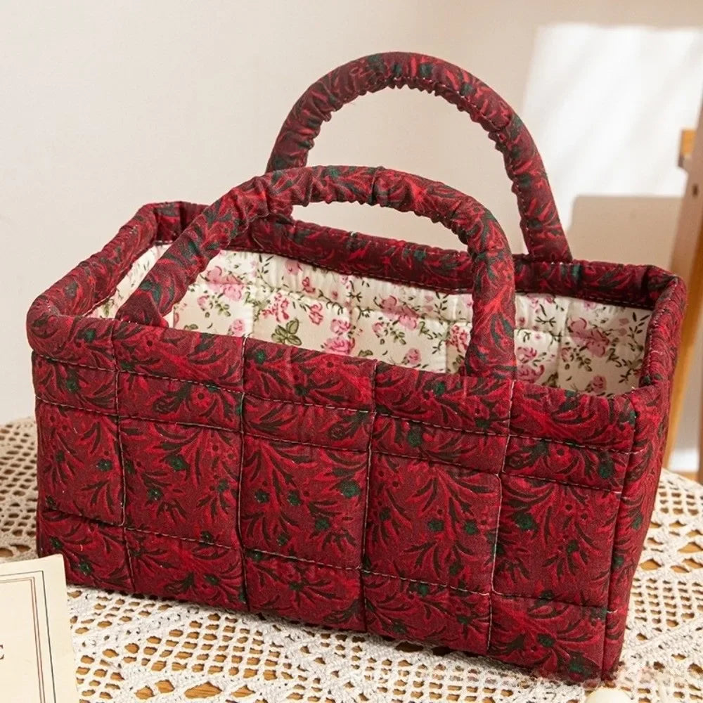 sac main motif floral patchwork multi usages poignées détachables réutilisable couleurs vives vintage porté