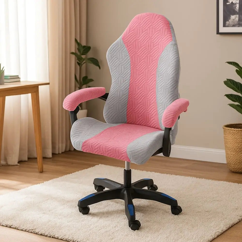 chaise moderne rose gris rayées polyester coton extérieure pivotante lavable adultes