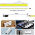 ruban led cob blanc 3000k 4000k 6000k adhésif moderne éclairage ambiance chambre