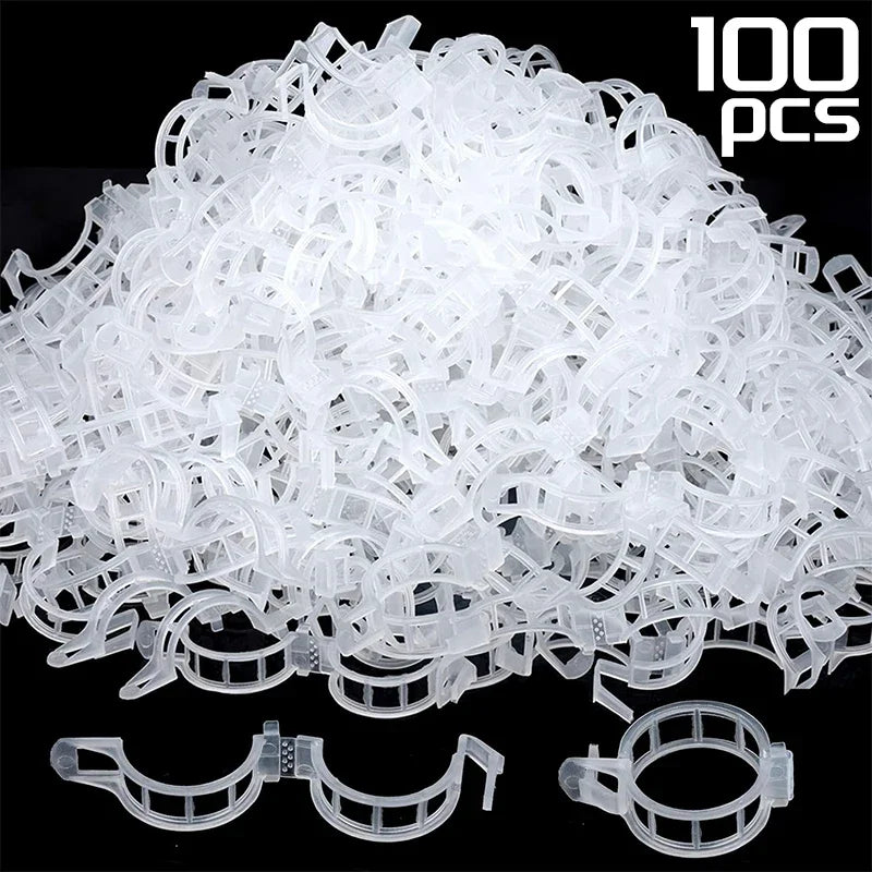 clips végétation transparent clips plastique utilitaire jardin 100pcs 200pcs 300pcs 500pcs 50pcs fixations