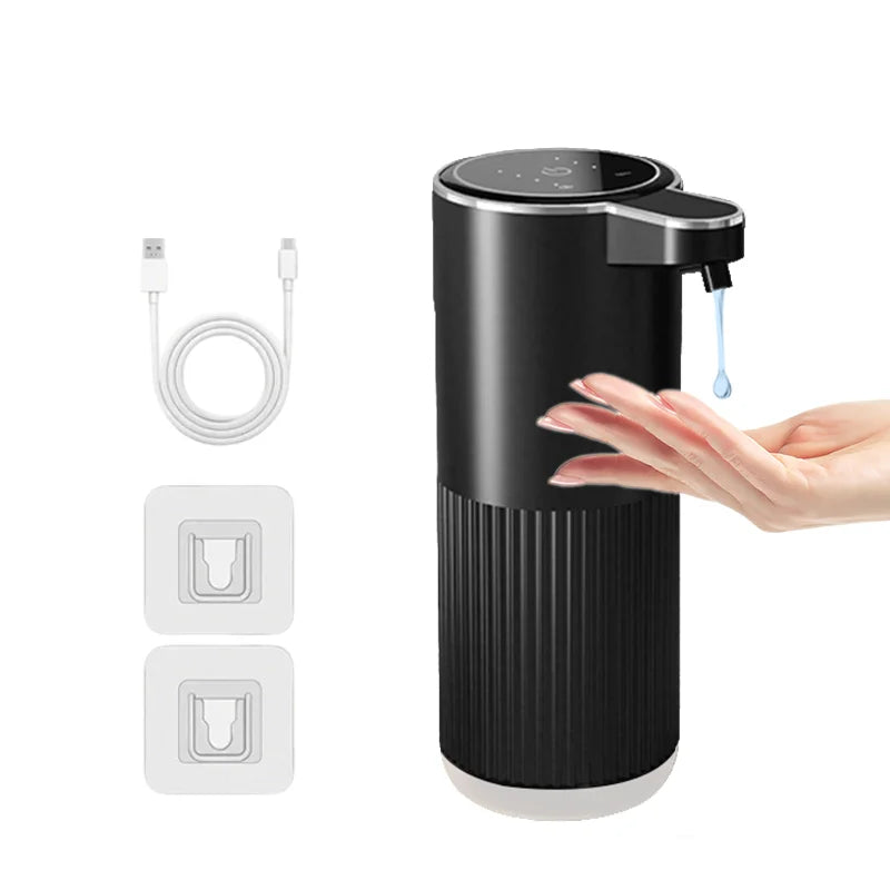 distributeur automatique savon noir blanc rechargeable tactile moderne minimaliste