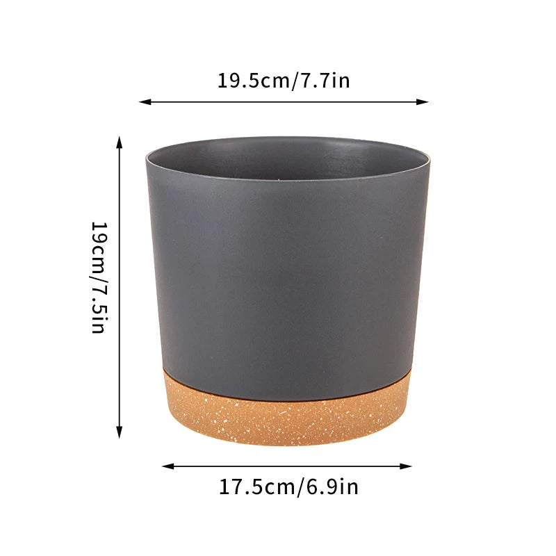 Pots fleurs modernes bacs pépinière bord cuir naturel vert clair blanc gris absorbant minimaliste