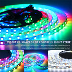 ruban led flexible multicolore effet chasse intelligent adhésif moderne technologie salon décoration chambre