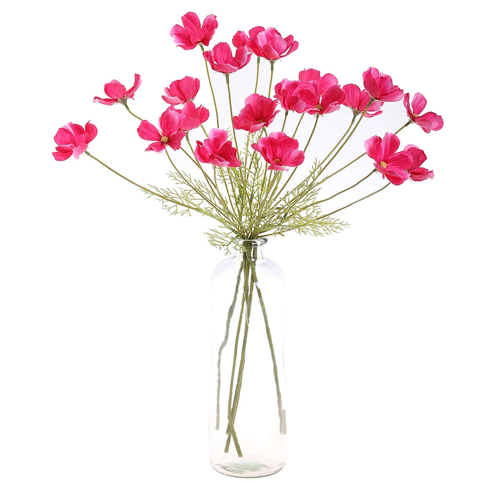 décoration intérieure moderne bouquet lys artificiel blanc 60cm vase minimaliste