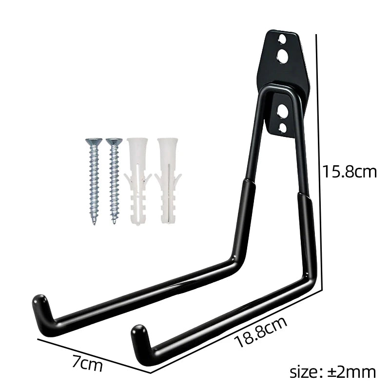 crochets muraux noirs modernes lisses suspendre outils garage jardin 14mm large