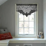 rideau halloween toile d'araignée chauve souris noir décoration fenêtre occasion festivités