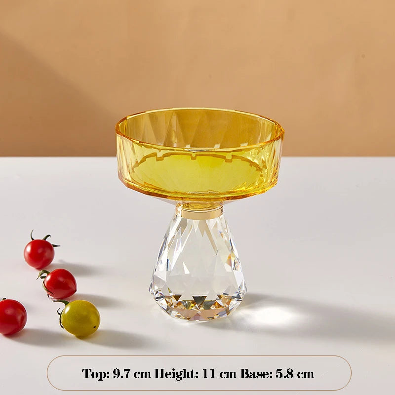 plateau dessert cristal transparent facetté moderne élégant fruits collations luxe