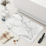 tapis bain antidérapant marbre moderne blanc gris absorption rapide lavable machine salon entrée