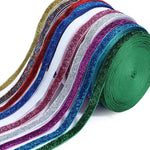 rubans pailletés polyester brillants or rouge bleu blanc violet argent opaques décoration artisanale