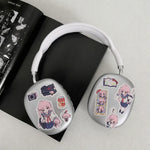 stickers kawaii dessins animés personnages desserts rose blanc gris noir opaques téléphone bagages moto