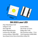 LED chip blanc haute puissance 3W 5W 16mm 20mm PCB moderne