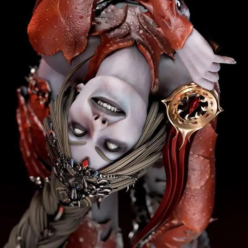 statue résine rouge noire détails métalliques gothique articulée anniversaire 14+