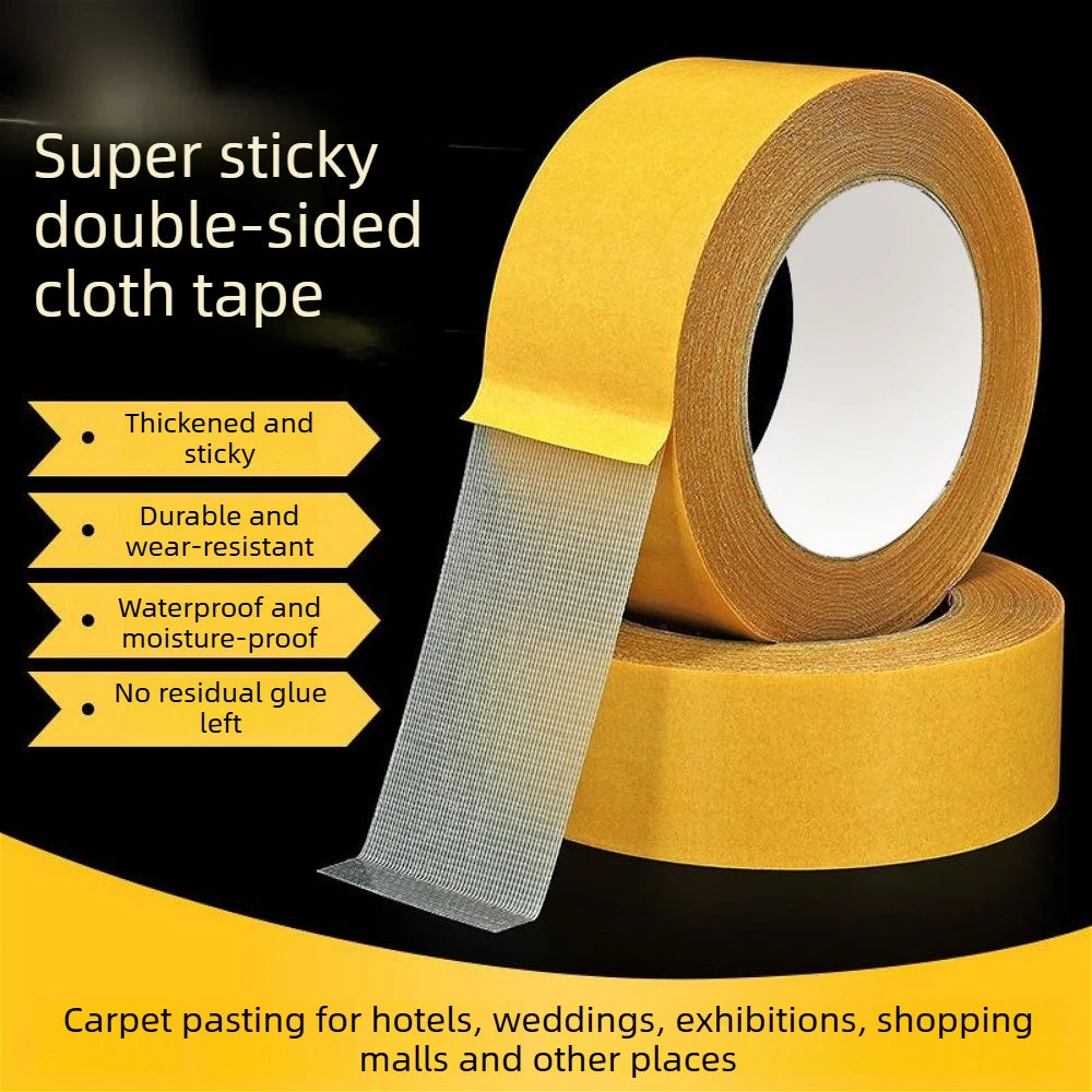 ruban adhésif double face jaune tissu moderne 5m 10m 2cm 3cm 5cm fixations fiables