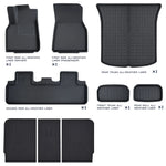 tapis sol voiture tesla noir texture micro perforée moderne