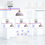 interrupteur mural sans fil blanc smart wifi rf 433mhz moderne minimaliste