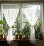 rideau anti insectes extérieur panneaux polyester blanc transparent jardin bohème decorationextérieur