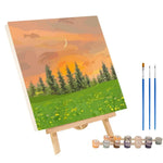 peinture numéros kit abstrait coucher soleil paysage moderne art floral tournesols ciel couleurs variées