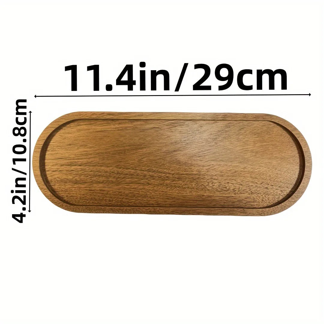 assiettes ovales bois marron clair grain naturel moderne petite grande