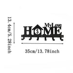 porte cle mural noir fer lettres sweet crochet organisation entree maison moderne