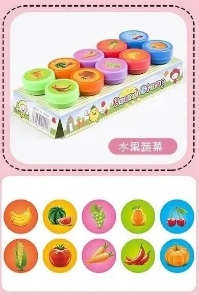 tampons dessin animé animaux visages peinture manuelle décoration photo enfant variées opaques