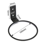 support mural pots fleurs noir rond lisse moderne vis noires expansion tubesextérieurintérieur
