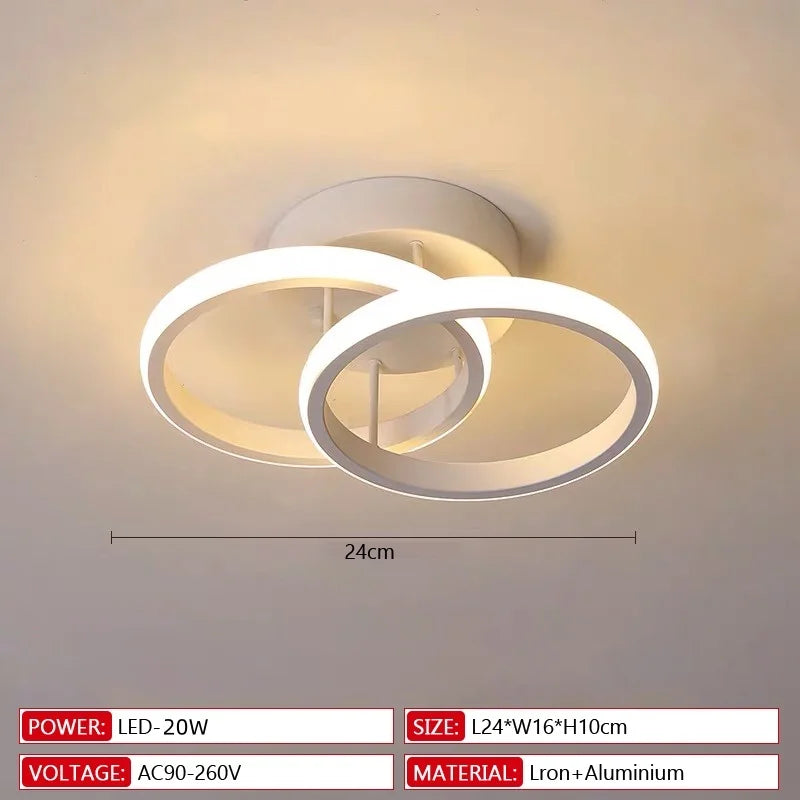 lampe moderne led annulaire noir blanc intensité variable télécommande contemporaine