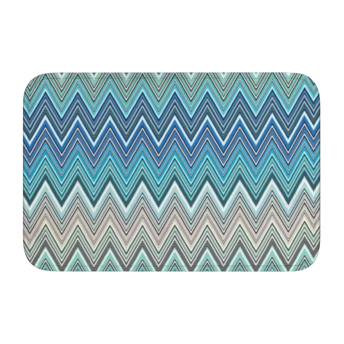 tapis moderne multicolore zigzag antidérapant polyester extérieur intérieur bain chambre