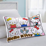 taies d'oreiller hello kitty dessins animés rose blanc jaune bleu gris 30x50cm 40x60cm 50x70cm