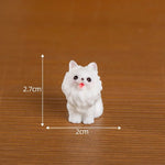 ornement jardin chien figurine résine mignonne cartoon blanc gris Jaune