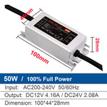 alimentation led 12v 24v 50w 100w 200w 300w 400w ip67 waterproof sans ventilateur moderne