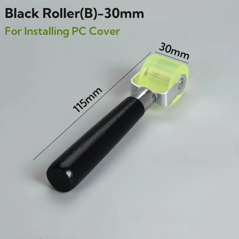 rouleau silicone vert fluo poignée bois ergonomique outil bande led fixateur diffuseur lumière accessoire