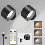 lampes murales led rechargeables télécommande moderne noires blanches minimaliste