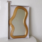 miroir moderne blanc noir or rose cadre ondulé intérieur décoration chambre salon