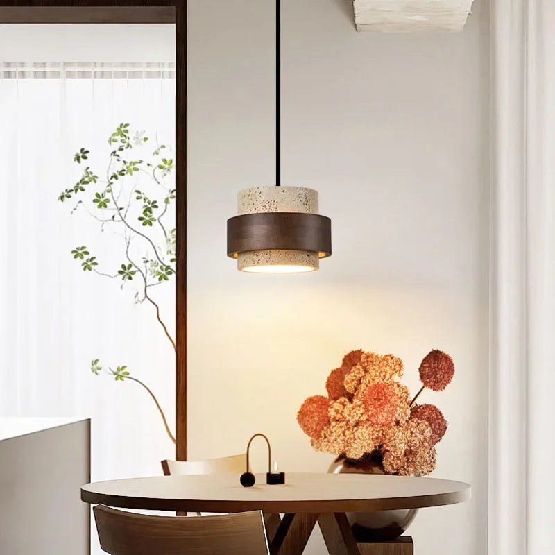Lampes suspendues modernes lumières marron foncé texture granuleuse semi translucides chambre salon