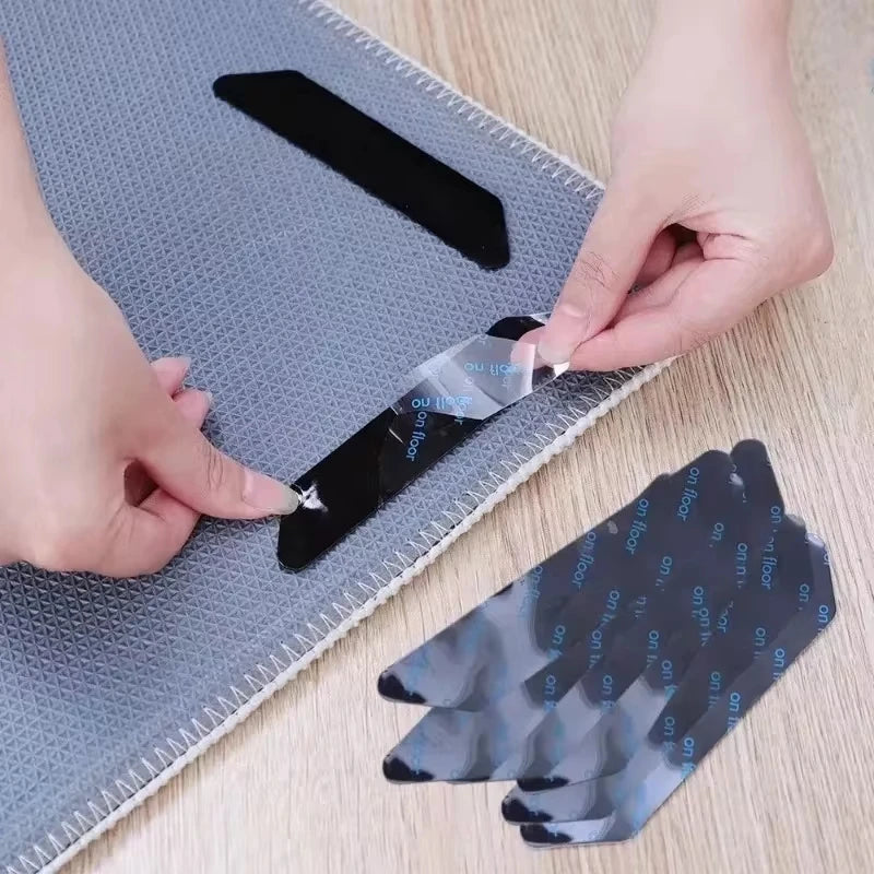 tapis adhésifs anti dérapants pelucheux marron clair moderne réutilisable antidérapants 160pcs opaques fixations adhésives