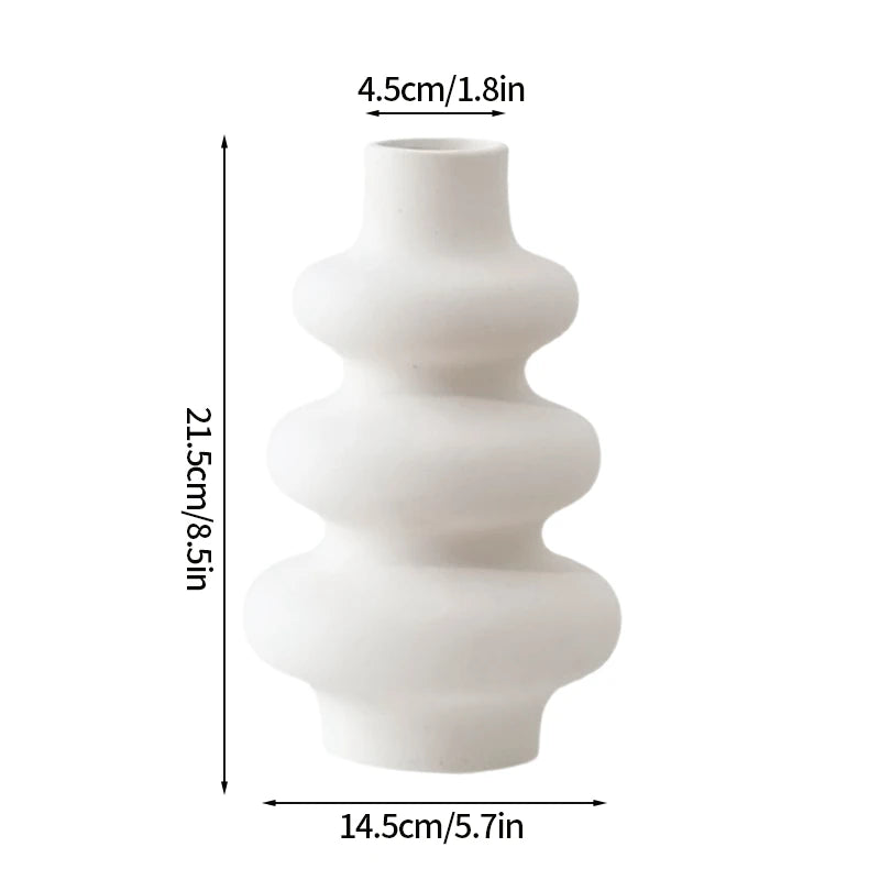 vase blanc moderne minimaliste plastique souple décoration intérieur arrondi chambre salon