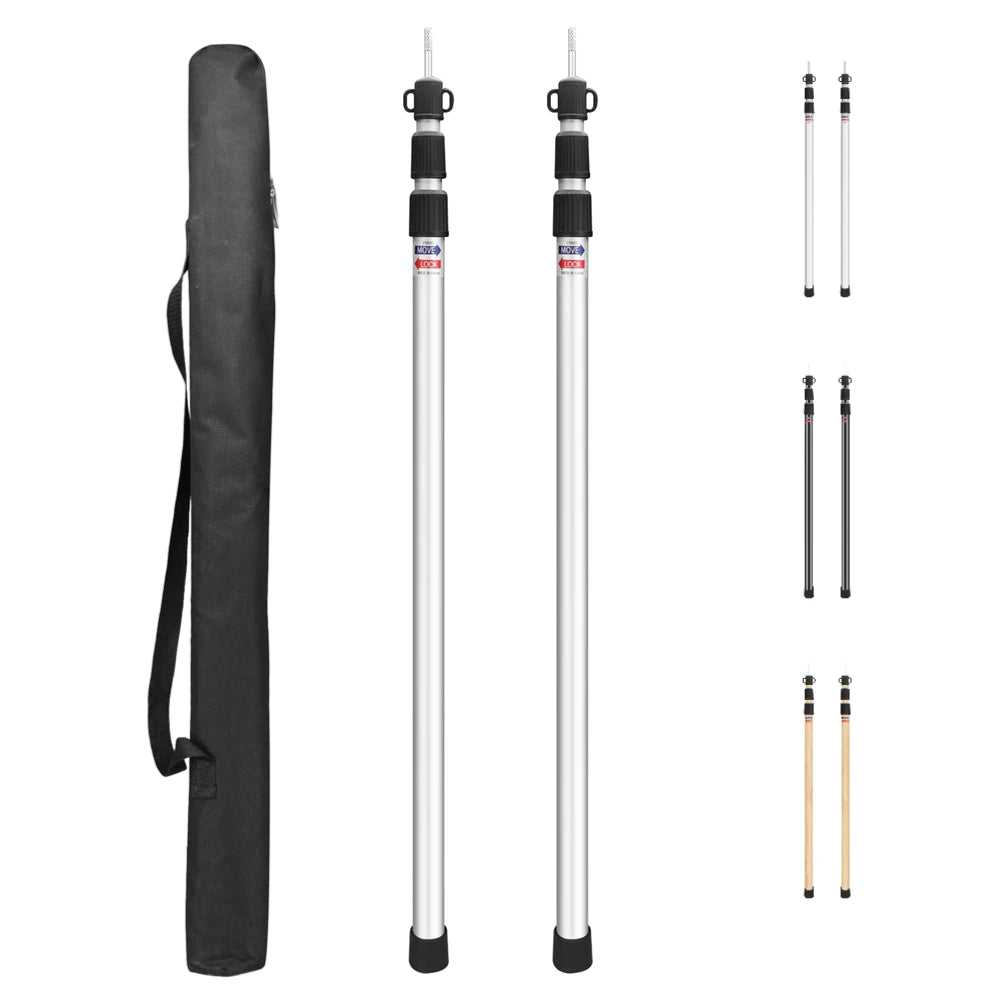 Poteaux télescopiques en aluminium pour voile d'ombrage