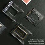 présentoirs transparents supports photos cartes minimaliste moderne rangement salon respectueux environnement plastique