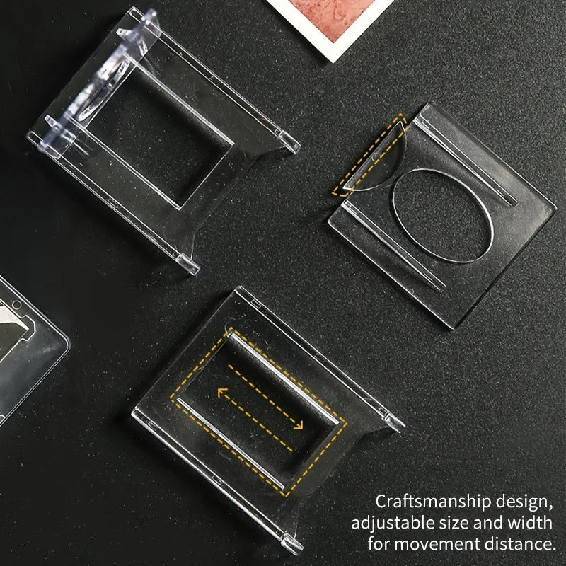 présentoirs transparents supports photos cartes minimaliste moderne rangement salon respectueux environnement plastique