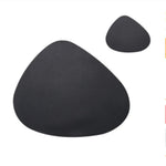 tapis table moderne gris bleu noir bordeaux rond lisse imperméable isolation thermique