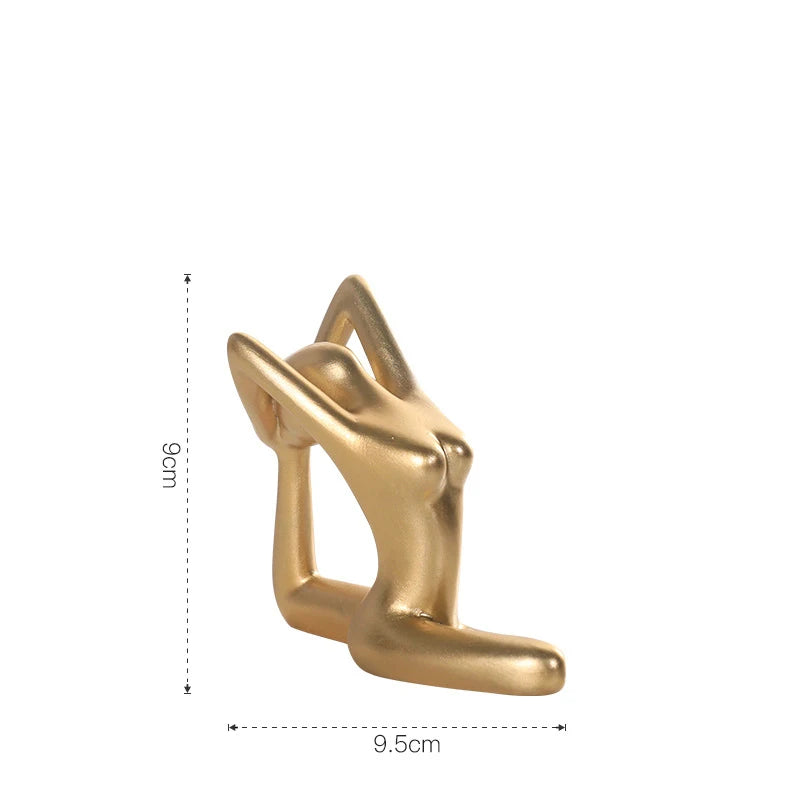 statues yoga pose or moderne minimaliste collection noël décoration intérieure gift brillant