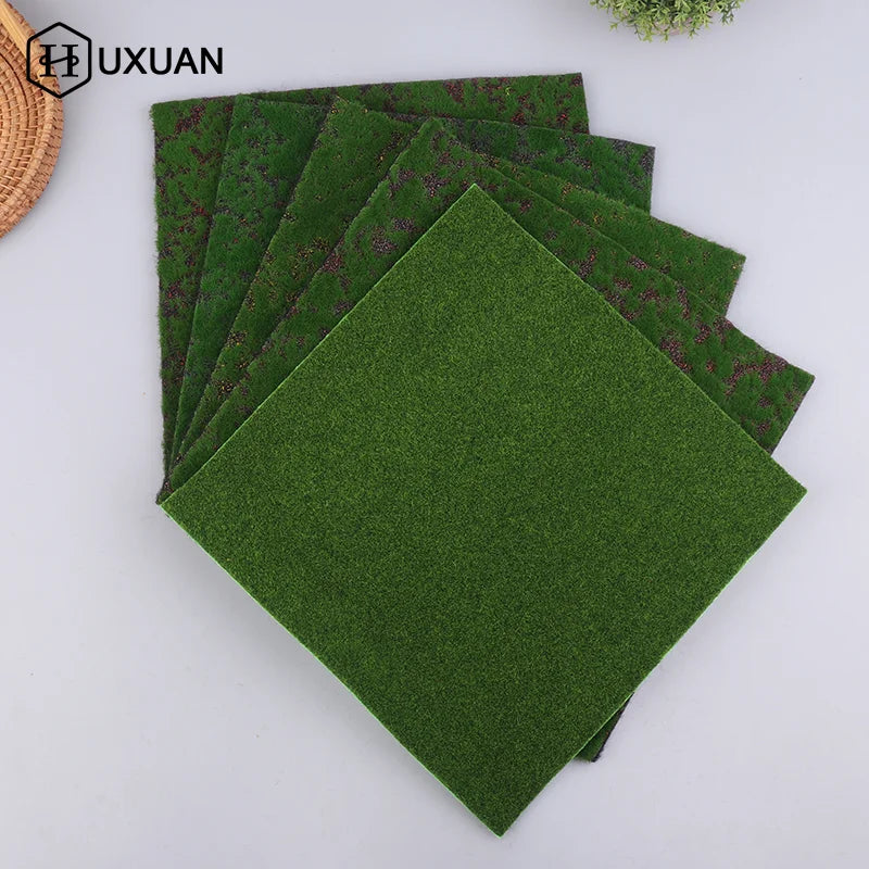 tapis artificiel vert pelucheux moderne mousse imitation gazon decoration maison 30cm 30cm