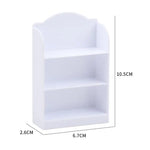 étagère miniature blanche rose beige pâtisseries motifs modernes plastique rangement maison poupée