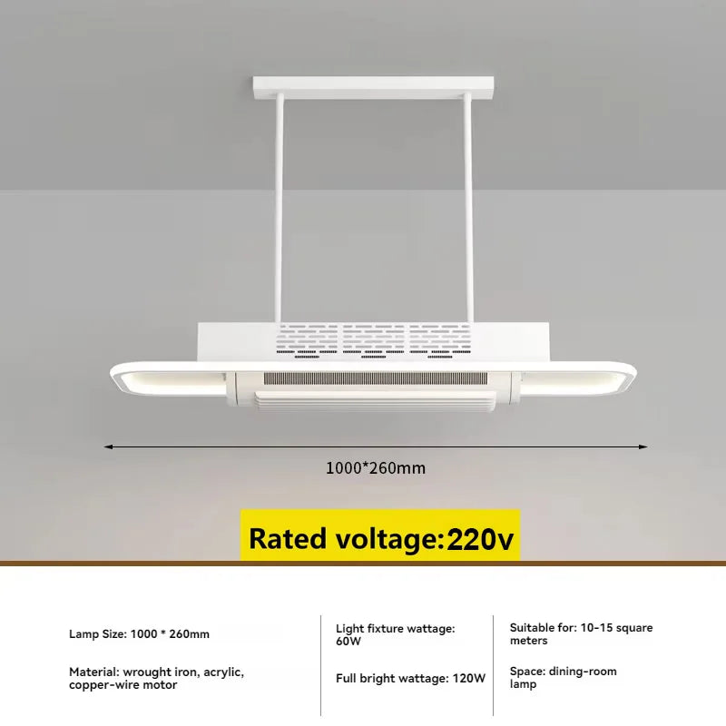 ventilateur moderne led noir blanc doré lumineux salon chambre étude entrée