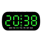 horloge numérique LED multi fonctions alarme date temps blanc vert bleu moderne